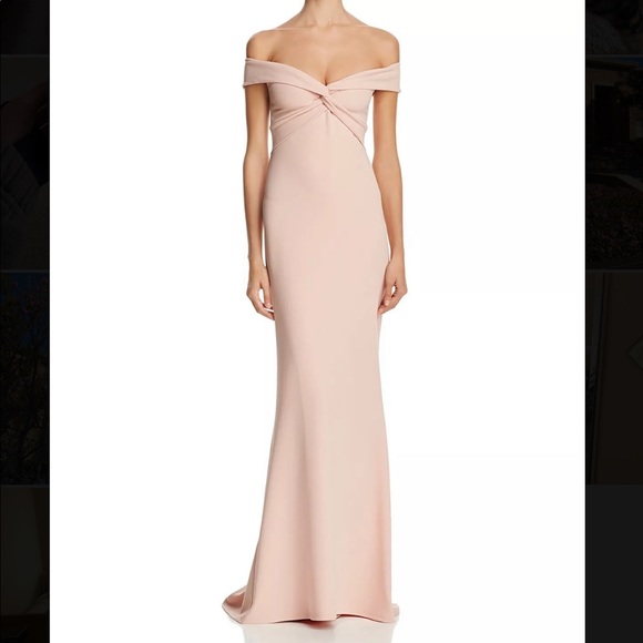 $475 Nookie Pink Off the Shoulder Gown Size XS - Picture 1 of 2